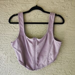 COLLUSION Mauve Crop Top